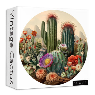 Ideabazar® Vintage Cactus Jigsaw Puzzle 1000 Pieces